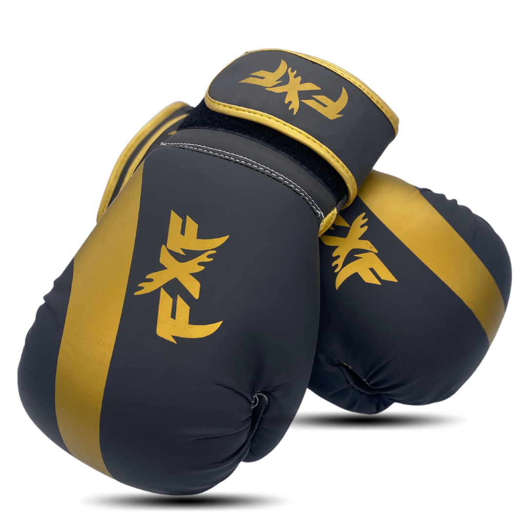 FXF Sports Leather Punch Mitts boxing bag gloves for training combative sports Sparring Mitts, Perfect gloves for punching boxing, kickboxing, punch bags and focus pads Thai pad punching GOLD