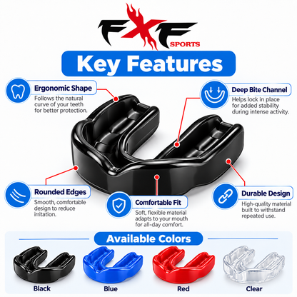 FXF Sports Mouth Guards/Gum Shield Sports Mouthguard Boxing, MMA, Rugby, Muay, Thai, Hockey, Judo, Karate, Martial Arts Outdoor Sports