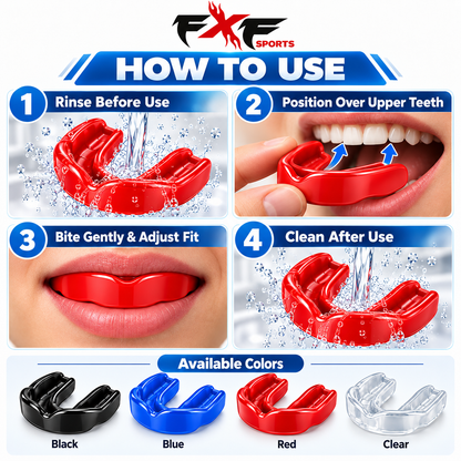 FXF Sports Mouth Guards/Gum Shield Sports Mouthguard Boxing, MMA, Rugby, Muay, Thai, Hockey, Judo, Karate, Martial Arts Outdoor Sports